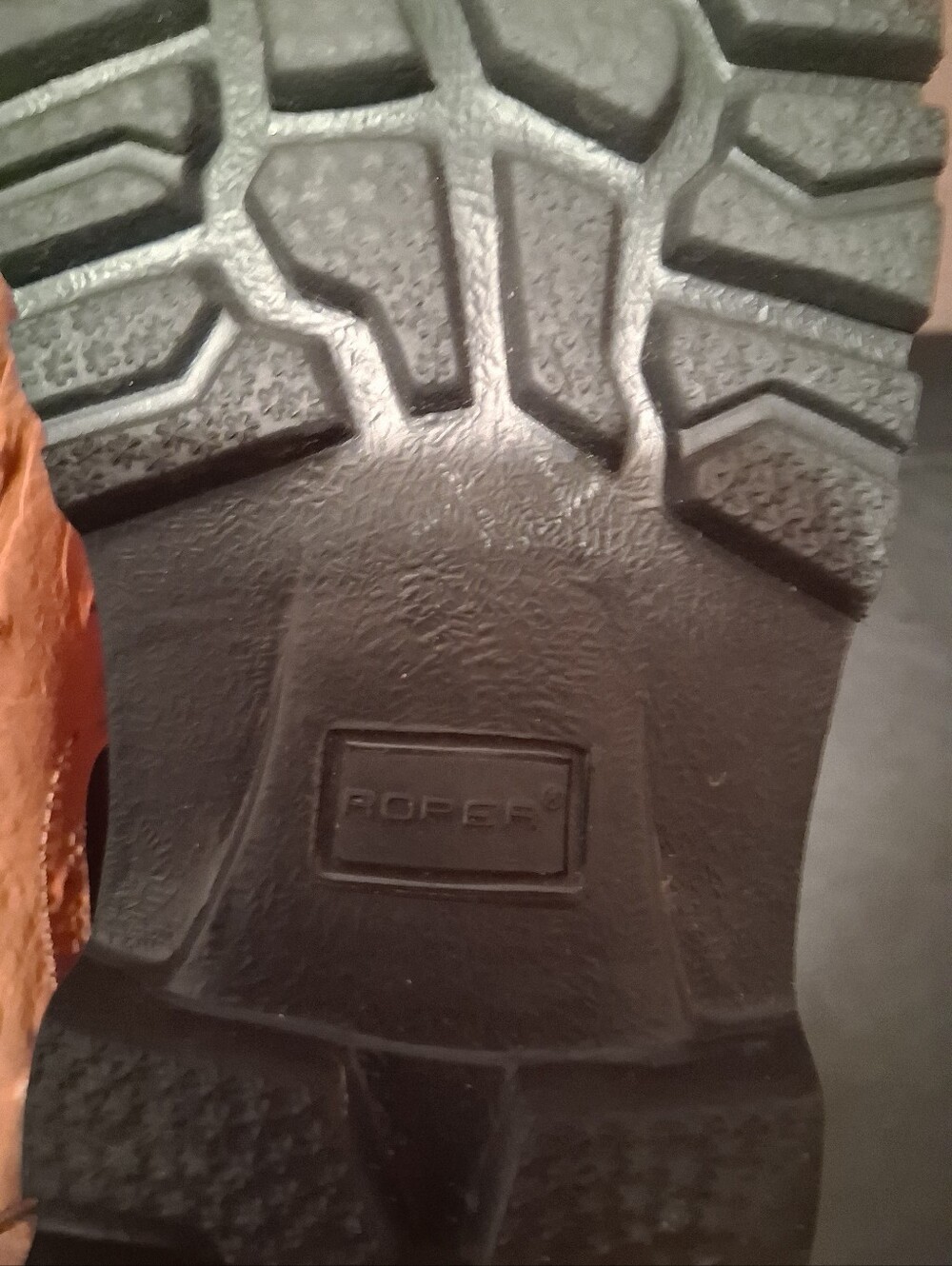 Roper Two-Tone Brown/Tan Western Ankle Boots - Picture 5 of 9